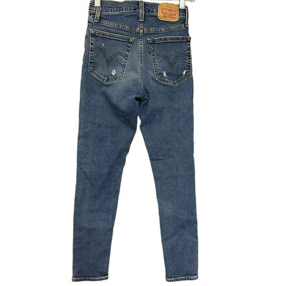 Levi's Button Fit Mid Wash Wedgie Skinny Jeans Womens 25 - Picture 2 of 5